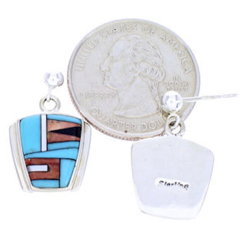 Multicolor Southwest Turquoise Jewelry Silver Post Earrings AW71347